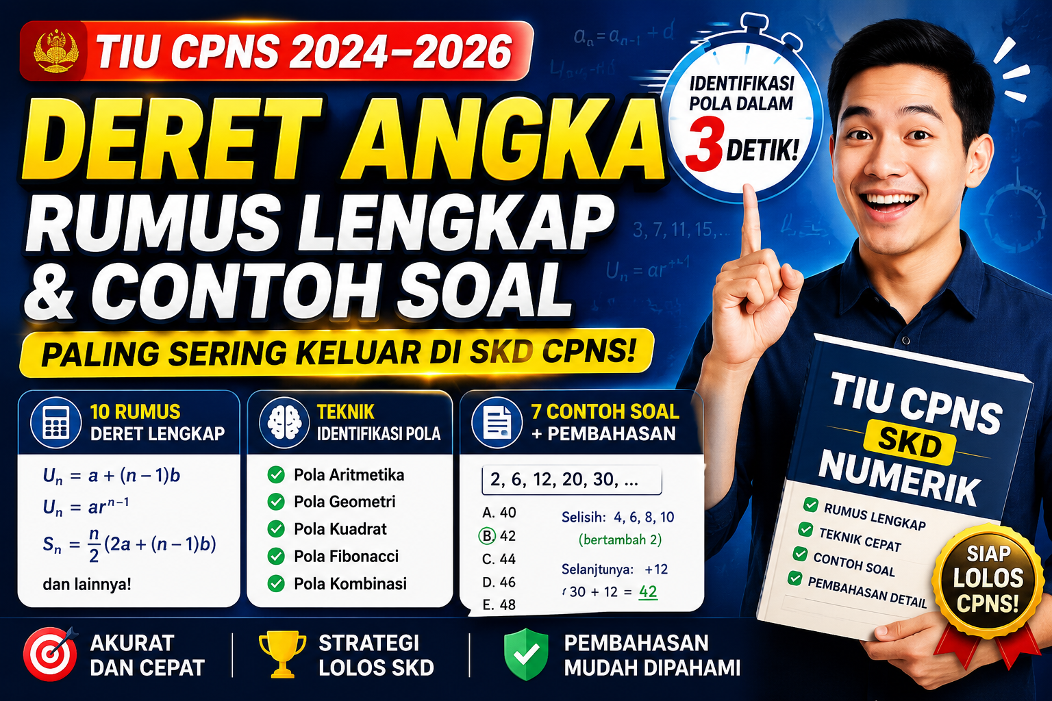 Rumus Master & 7 Contoh Soal Deret Angka TIU CPNS 2026: Trik Jawab 5 Detik per Soal